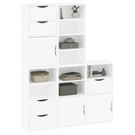 vidaXL Armoires latérales 5 Pièces ODDA blanc 40x24x79 cm bois massif pin