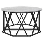 vidaXL Table basse Gris Sonoma 80 x 80 x 42 cm