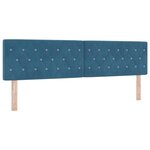Lit à ressort avec matelas vidaXL Bleu foncé Super King Velours