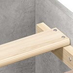 vidaXL Cadre de lit sans matelas gris béton 200x200 cm