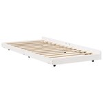 vidaXL Cadre de lit Blanc Bois de pin 75 x 190 cm Pliable Cadre de lit