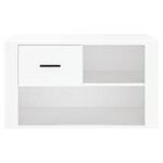 vidaXL Armoire à chaussures Blanc 80x35x45 cm Bois d'ingénierie