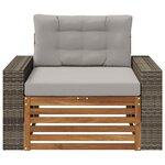 vidaXL Sofa de milieu extérieur Naturel