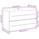 vidaXL Ensemble de meubles de salle de bain 2 Pièces chêne sonoma