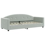 vidaXL Lit de repos sans matelas gris clair 80x200 cm velours