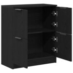 vidaXL Buffet Noir 60 x 30 x 70 cm Bois d'ingénierie