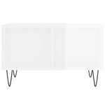 vidaXL Table basse Blanc brillant 60x50x36 5 cm Bois d'ingénierie