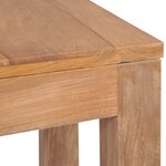 vidaXL Table console Bois de teck et finition naturelle 110 x 35 x 76 cm