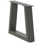 vidaXL Pieds de table basse en forme de V  2 pièces  anthracite  40 x (30-31 3) cm  acier
