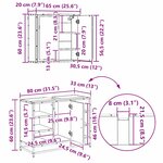 vidaXL Ensemble de mobilier de salle de bain 3 Pièces chêne artisanal