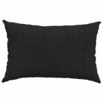 vidaXL Coussins de canapé 2 Pièces Noir 60 x 40 cm tissu