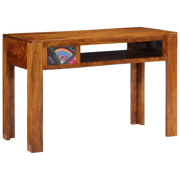 vidaXL Bureau avec tiroir Marron 110 x 50 x 73 cm Bois d'acacia massif