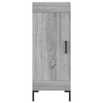 vidaXL Buffet haut Sonoma gris 34 5x34x180 cm Bois d'ingénierie