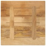 vidaXL Dessus de table 60x60x1 5 cm carré bois massif de manguier brut