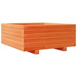 vidaXL Jardinière cire marron 60x60x26 5 cm bois de pin massif