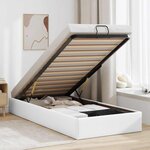 vidaXL Cadre de lit ottoman sans matelas blanc 90x190 cm similicuir
