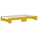 vidaXL Lit de jour avec lit gigogne jaune 100x200 cm velours
