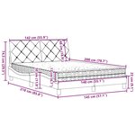 vidaXL Lit avec matelas gris foncé 140x200 cm tissu