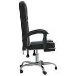 vidaXL Fauteuil inclinable de bureau Noir Similicuir