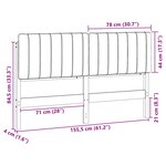 vidaXL Tête de lit capitonnée Marron et Noir 150 cm Pin massif