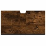 vidaXL Armoire lavabo de salle de bain chêne fumé 60x33x60 cm