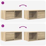 vidaXL Meuble TV chêne sonoma 60x31x25 5 cm bois d'ingénierie
