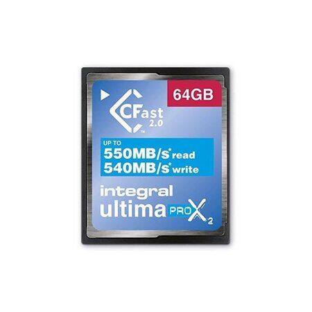 INTEGRAL CARTE MÉMOIRE 64 GO CFAST 2.0 ULTIMAPRO ULTRA HAUTE VITESSE 550 MB-S EN ECRITURE 540 MB-S