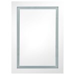 vidaXL Armoire de salle de bain à miroir LED Gris 50x13x70 cm