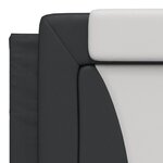 vidaXL Coussin de tête de lit noir et blanc 180 cm similicuir