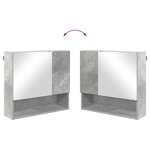 vidaXL Armoire Miroir Gris béton 59 x 17 x 55 cm Bois d'ingénierie