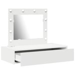vidaXL Table de Toilette Blanc 83 x 40 x 70 cm Bois d'ingénierie
