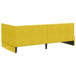 vidaXL Cadre de lit d'angle Jaune 100 cm x 200 cm tissu
