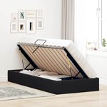 vidaXL Cadre de lit ottoman avec stockage Noir 90 x 200 cm Velours
