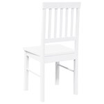 vidaXL Chaises à manger 2 Pièces blanc bois massif caoutchouc