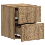 vidaXL Cabinet de chevet mural Chêne artisanal 34 5 x 33 x 40 cm