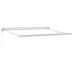 vidaXL Auvent Rétractable Blanc 300 x 250 cm Tissu et Métal