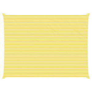 vidaXL Voile d'ombre Jaune et blanc 8 x 6 m 100 polyester Oxford