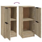 vidaXL Buffets 2 Pièces Chêne Sonoma 30x30x70 cm Bois d'ingénierie
