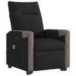 vidaXL Fauteuil inclinable de massage électrique Noir Tissu