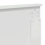 vidaXL Tête de lit Blanc brillant 135 cm Bois d'ingénierie