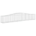 vidaXL Panier de gabions arqué 400x50x60/80 cm Fer galvanisé