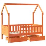 vidaXL Cadre de lit enfant avec tiroirs sans matelas 70x140 cm bois