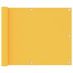 vidaXL Écran de balcon Jaune 75x300 cm Tissu Oxford
