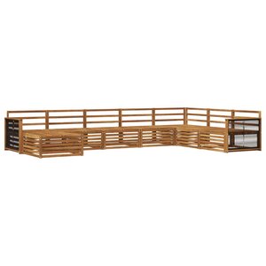 vidaXL Ensemble de canapés d'extérieur 8 Pièces Naturel