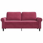 vidaXL Canapé à 2 places Rouge bordeaux 140 cm Velours