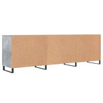 vidaXL Meuble TV gris béton 150x30x50 cm bois d'ingénierie