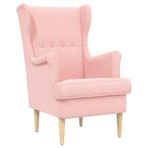vidaXL Fauteuil Rose Bouclé