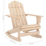 vidaXL Chaise à bascule de jardin Adirondack Bois de sapin massif