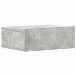 vidaXL Tables de chevet flottantes 2 Pièces Gris béton Bois d'ingénierie