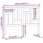 vidaXL Tête de lit 165 5x4x100 cm Bois massif de pin